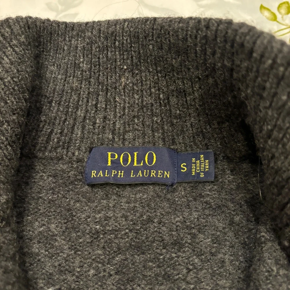 Polo Ralph Lauren Size S Charcoal Wool Sweater